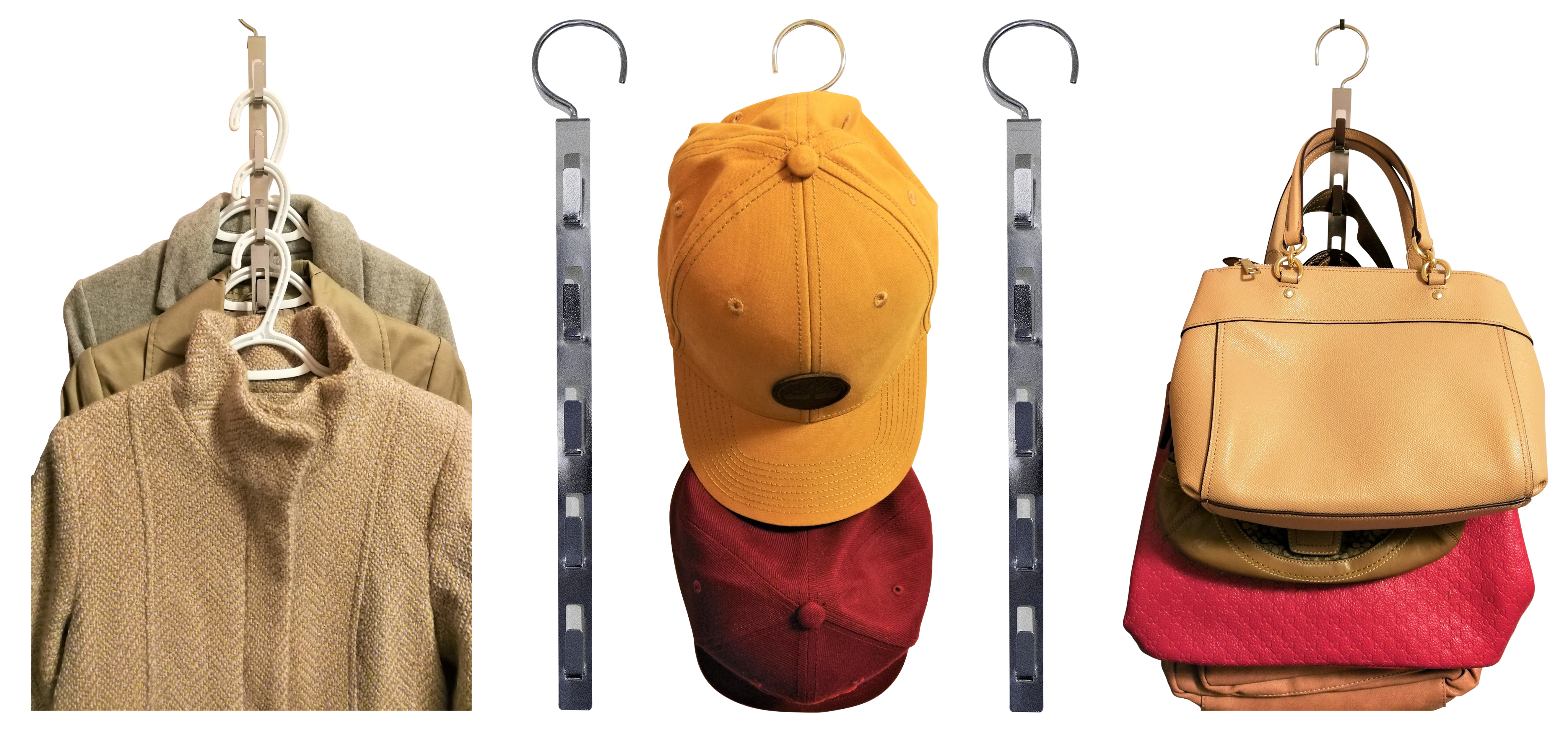 D'klutz multifuntional hanger that hangs coats, caps, bags (in fall colors)